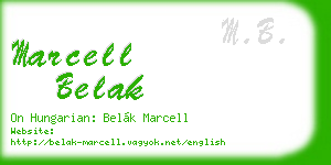 marcell belak business card